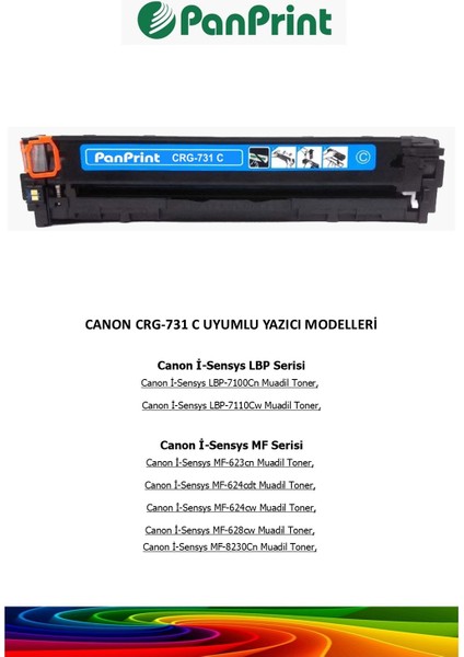 Canon I-Sensys MF-624CDT Mavi Muadil Toner fiyatları