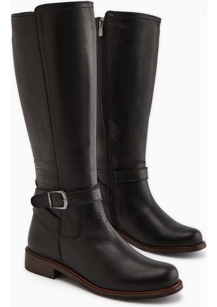 Marla Hakiki Deri Siyah Kadın Çizme modelleri