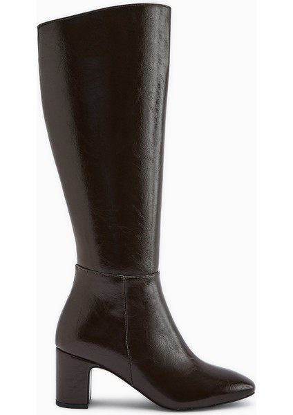 Larin Kahve Topuklu Kadın Çizme