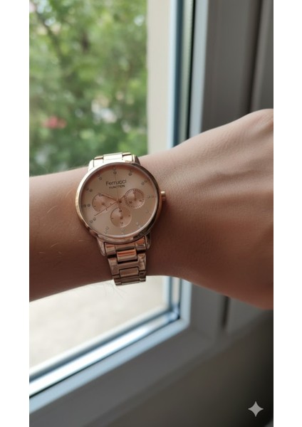 Kadın Kol Saati Bakır Renk, Bakır Kadran - Şık Metal Kordon, 2 Yıl Garantili modelleri