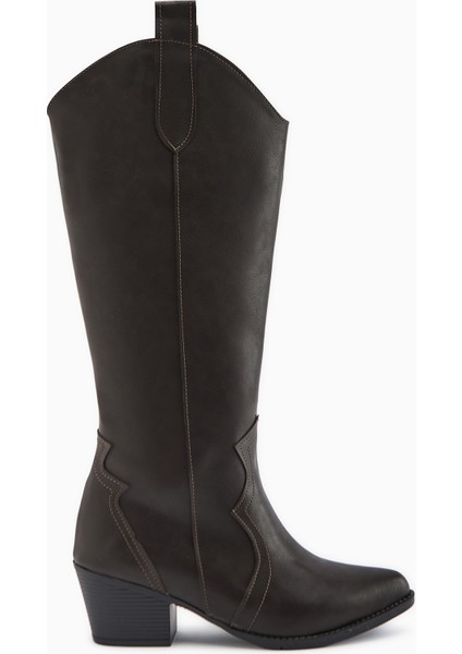 Lhena Kahve Western Çekme Çizme