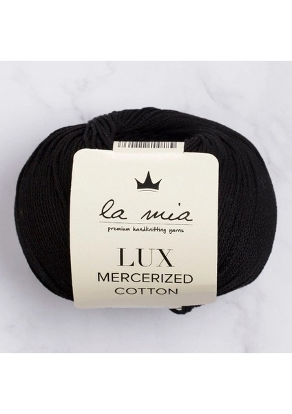 La Mia Lux Mercerized Cotton Siyah El Örgü Ipi - 1 - 33741