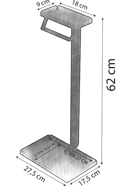 3'ü 1 Arada Banyo Seti Tuvalet Kağıtlık, Çöp Kovası ve Tuvalet Fırça Takımı