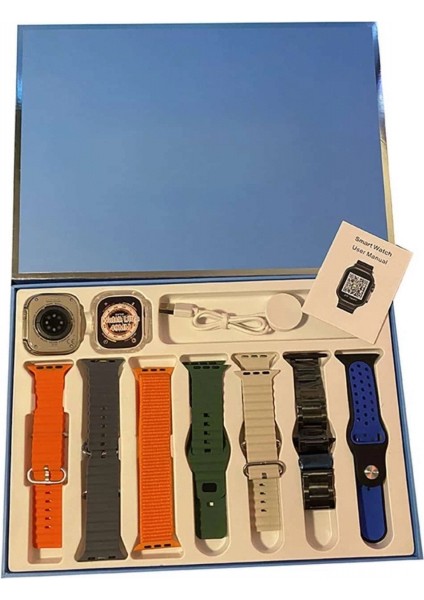 7 Kordonlu Unisex Akıllı Saat Çoklu Kordon Seçeneği Amoled Ekran fırsatları