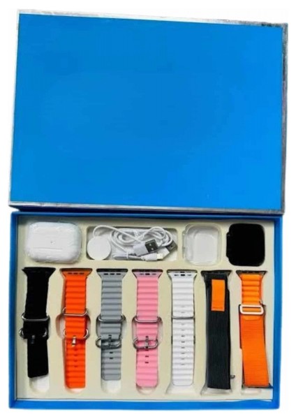 7 Kordonlu Unisex Akıllı Saat Çoklu Kordon Seçeneği Amoled Ekran indirimleri