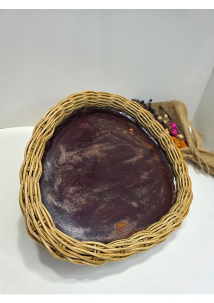 Bambu Ipörgülü Seramik Sunum Tabağı