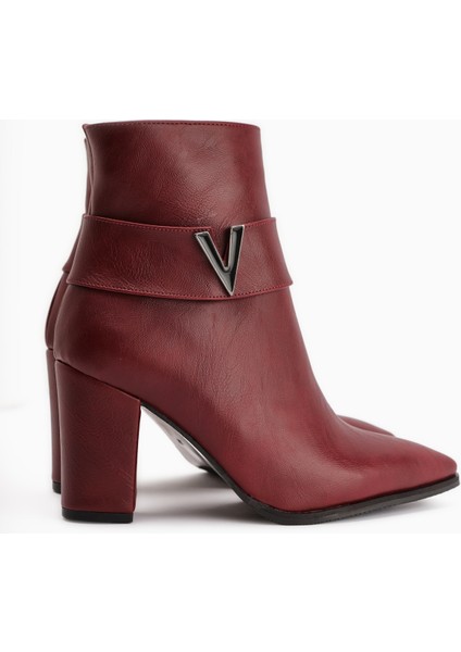 Elvia Bordo Tokalı Kalın Topuklu Kadın Bot fırsatları