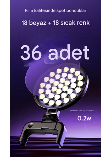 3 Renkli Çekim Işığı Tripod Telefon Kamera Laptop Uyumlu Selfie Işığı Tiktok Video Çekim Işık