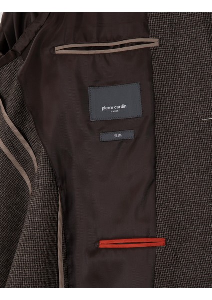 Erkek Kahverengi Slim Fit Takım Elbise 50293999-VR029