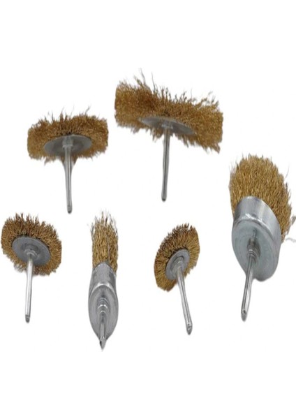 6&amp;apos;lı Pimli Tel Fırça Seti Pas Yağ Kir Boya Yapışkan Çözücü (5047) modelleri