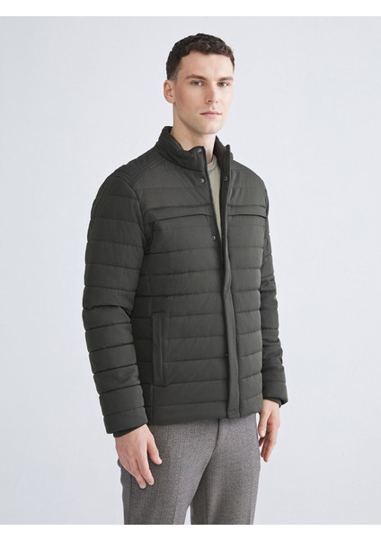 Yeni Sezon Standart Kalıp Dik Yaka Erkek Şişme Mont