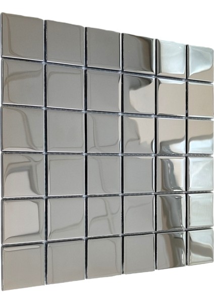 Hobi ve Sanatsal Çalışmalar Için 48X48MM. Gümüş Krom, 30X30CM. Fileli Kristal Mozaik. modelleri