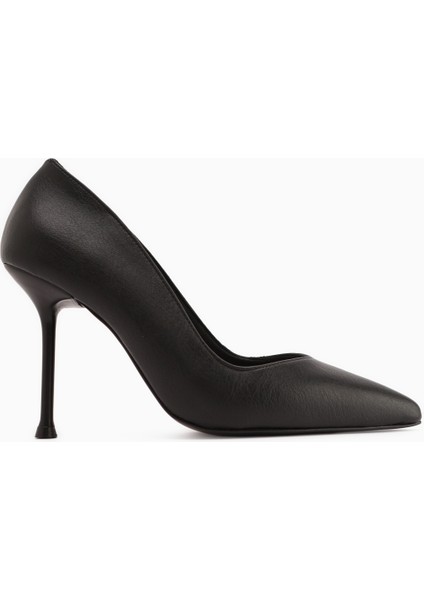 Arya Hakiki Deri Siyah Stiletto Kadın Topuklu Ayakkabı fiyatları