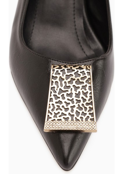 Lian Siyah Tokalı Stiletto Kadın Topuklu Ayakkabı modelleri