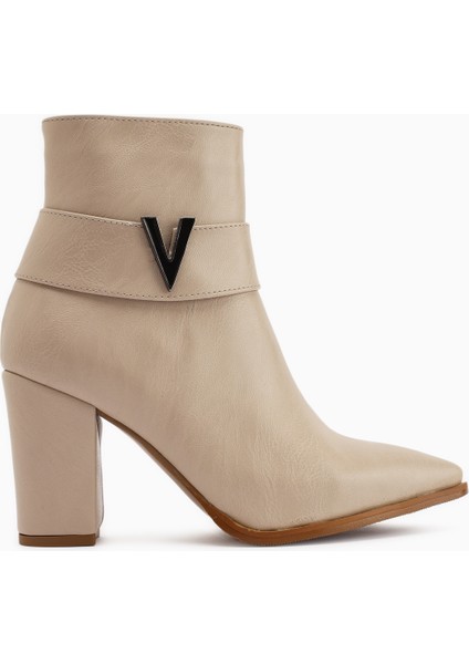 Elvia Bej Tokalı Kalın Topuklu Kadın Bot fiyatları