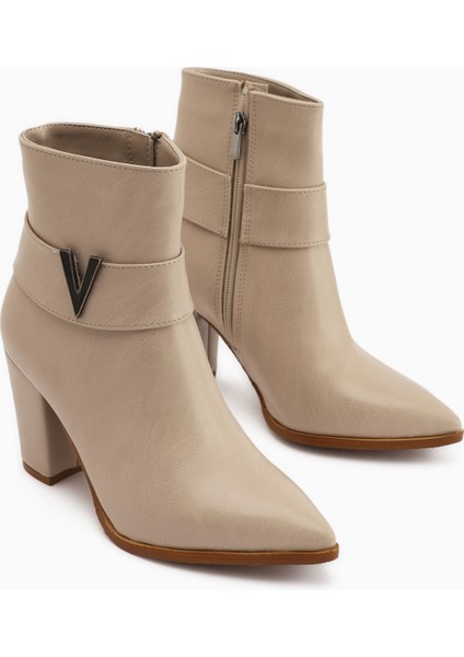 Elvia Bej Tokalı Kalın Topuklu Kadın Bot fırsatları