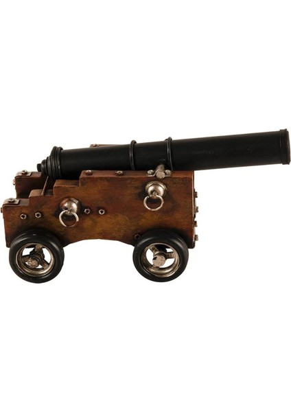 Vintage Savaş Gemisi Topu Nostaljik Metal Top Arabası 29CM fiyatları