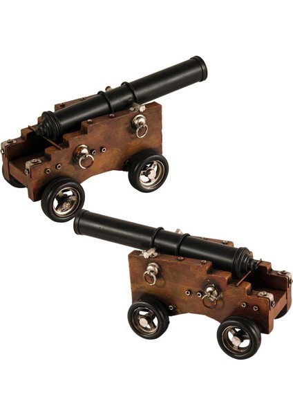 Vintage Savaş Gemisi Topu Nostaljik Metal Top Arabası 29CM modelleri