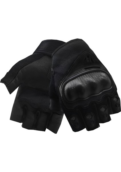 Santa 2 Yarım Parmak Motosiklet Eldiveni Siyah