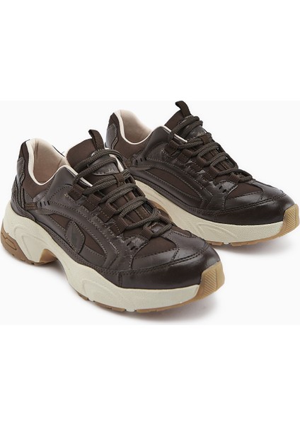Caisa Kahve Tekstil Detaylı Bağcıklı Kadın Sneakers modelleri