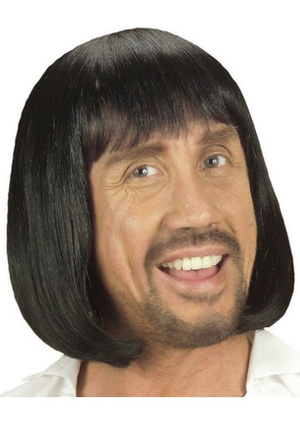 Siyah Renk Erkekler İçin Kısa Ortaçağ Peruğu