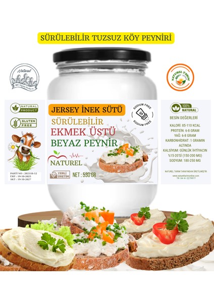 Jersey Inek Sütü Krem Peynir 550 gr