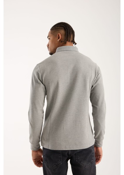 Polo Uzun Kol Gri Regular Fit fırsatları