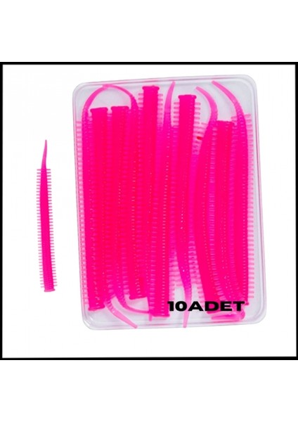 Uyguna-Yakala 1g 70MM -10 Adet silikon Kurt Yem - Karides Kokulu- Pembe PARILTI-1074-PNG