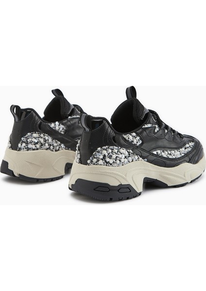 Rozhin Siyah Pullu Kalın Taban Kadın Spor Ayakkabı indirimleri
