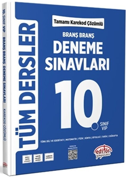 10. Sınıf Tüm Dersler Branş Branş Deneme Sınavları Editör Yayınları