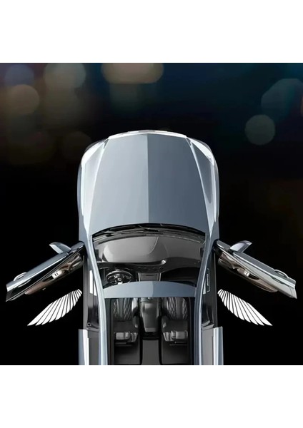 Wings Araba Kapısı Melek Kanadı LED Işık 1 Kapı Kullanımı Için 1 Yıl Garantili