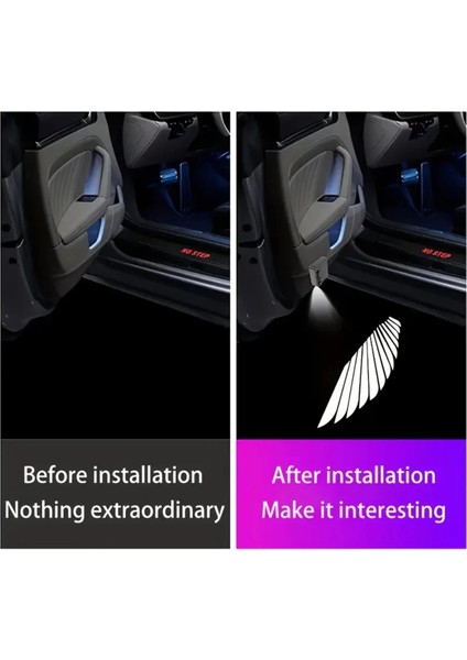 Wings Araba Kapısı Melek Kanadı LED Işık 1 Kapı Kullanımı Için 1 Yıl Garantili modelleri