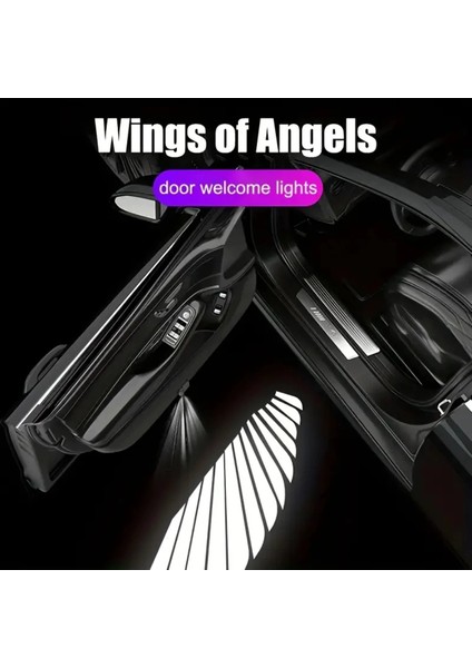 Wings Araba Kapısı Melek Kanadı LED Işık 1 Kapı Kullanımı Için 1 Yıl Garantili fırsatları