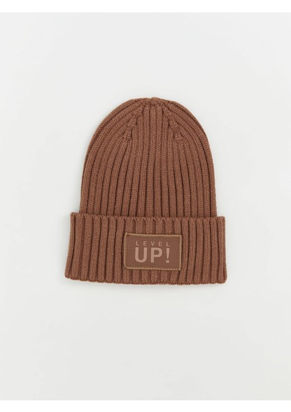 Yeni Sezon Etiket Nakışlı Erkek Çocuk Triko Bere