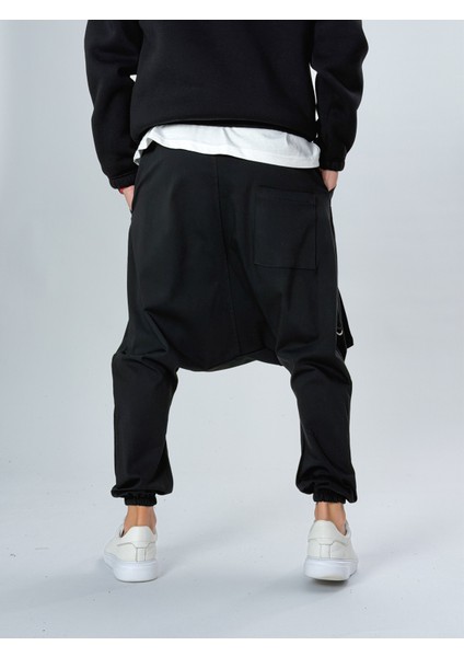 Tasarım Büyük Cepli Erkek Siyah Şalvar COC2557 indirimleri