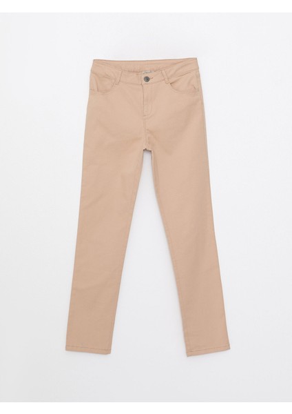 Yeni Sezon Skinny Fit Basic Gabardin Kız Çocuk Pantolon