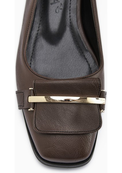 Gresa Kahve Tokalı Kısa Topuklu Kadın Ayakkabı fırsatları