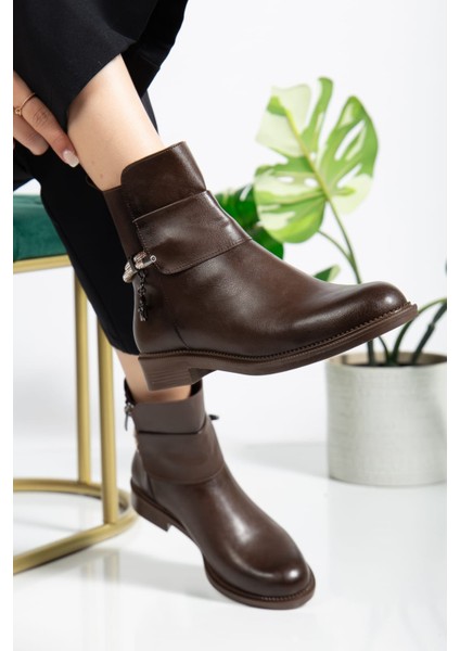 Kahverengi Kadın Bot & Bootie