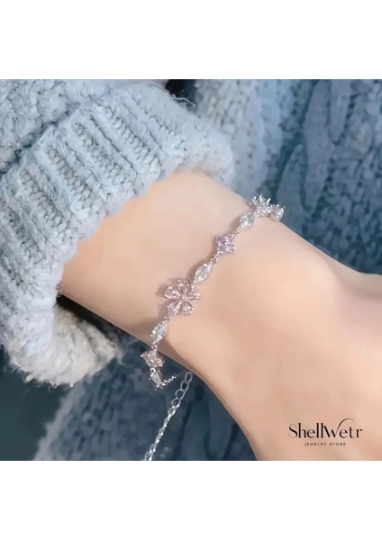 Sakurra Çiçekli Bileklik Sevgililer Günü , Annenize Verilecek En Güzel Gümüş Kapalama Hediye fiyatları