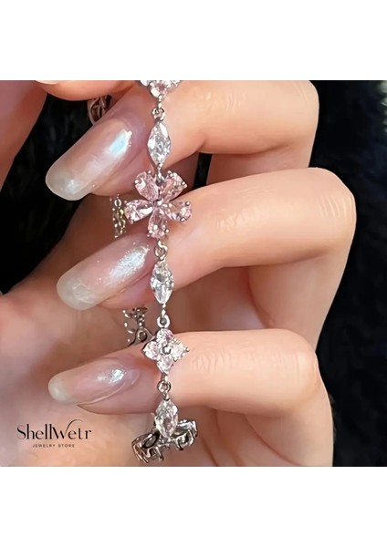 Sakurra Çiçekli Bileklik Sevgililer Günü , Annenize Verilecek En Güzel Gümüş Kapalama Hediye modelleri