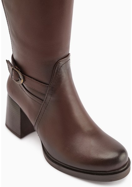 Gerti Kahve Topuklu Kadın Çizme modelleri