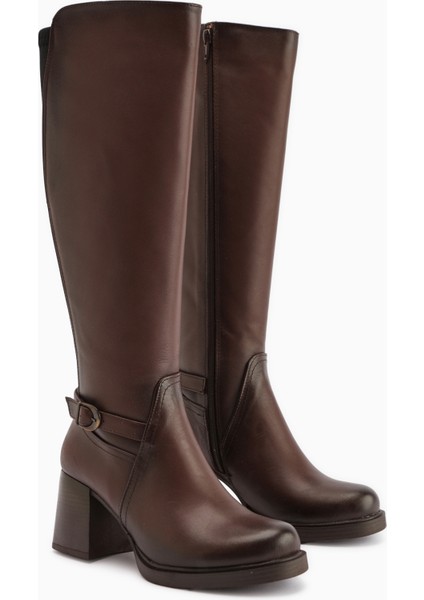 Gerti Kahve Topuklu Kadın Çizme indirimleri