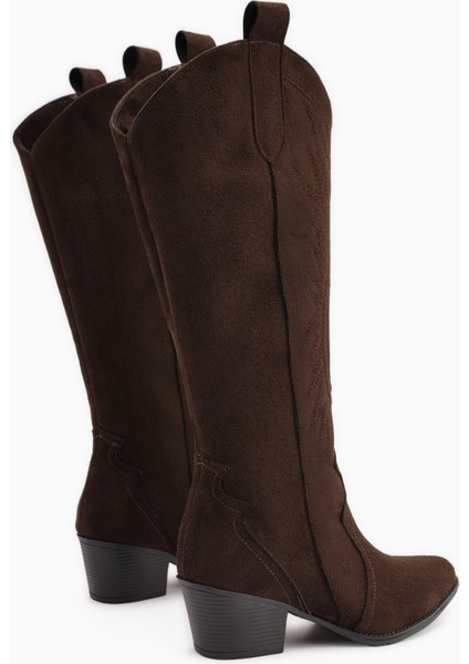 Hero Kahve Süet Nakışlı Kovboy Çizme indirimleri