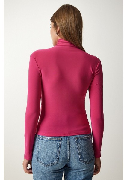 Kadın Büzgü Detaylı Dik Yaka Sandy Bluz modelleri