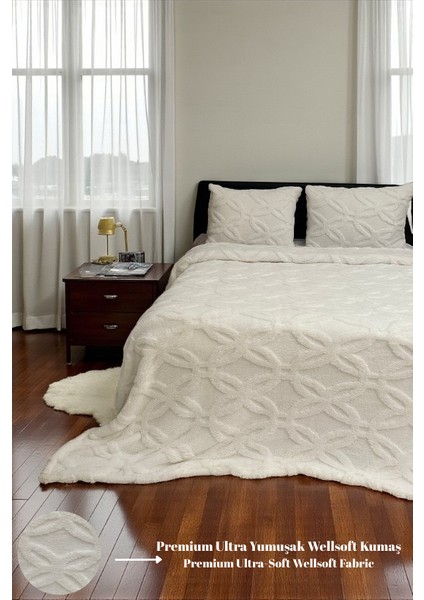 Orion Seri Wellsoft Çift Kişilik Yatak Örtüsü Seti 230×250 + 2 Yastık Kılıfı Battaniye