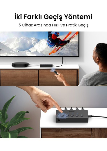 4K/60Hz HDMI 2.0 Switch 5-In-1, 5xhdmı In, 1xhdmı Out, 25857 indirimleri
