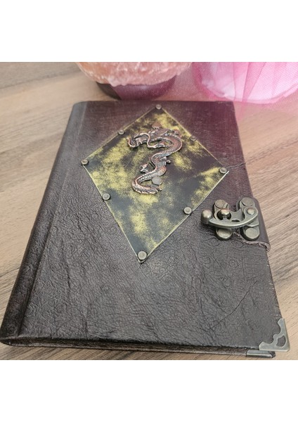 Hakiki Deri Italyan Baskili Özel Ejderha Desen El Yapımı Defter fiyatları