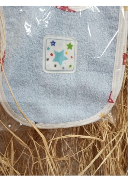 3’lü Bebek Mama Önlüğü Seti – Mavi Yıldız Desenli modelleri