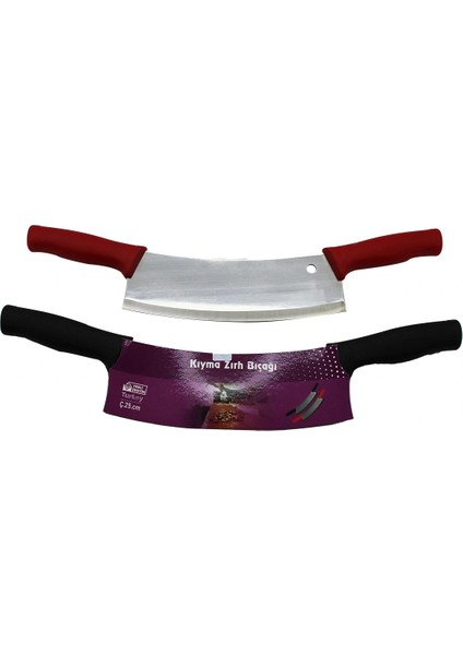 25LİK Çift Saplı Kıyma Zırh Bıçak Satır Plastik Saplı (5047)