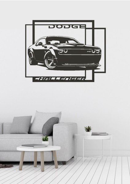 Dodge Charger Araba Figürlü Metal Duvar Tablosu